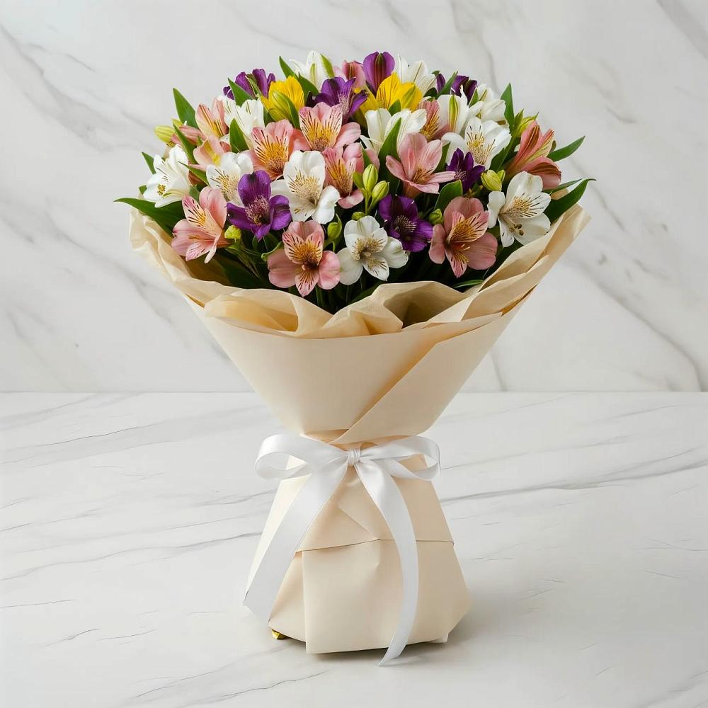 Букет цветов из: Альстромерии в Посёлок имени М. И. Калинина