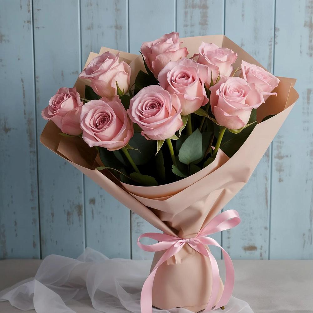 Букет цветов из: Розы в Посёлок имени М. И. Калинина