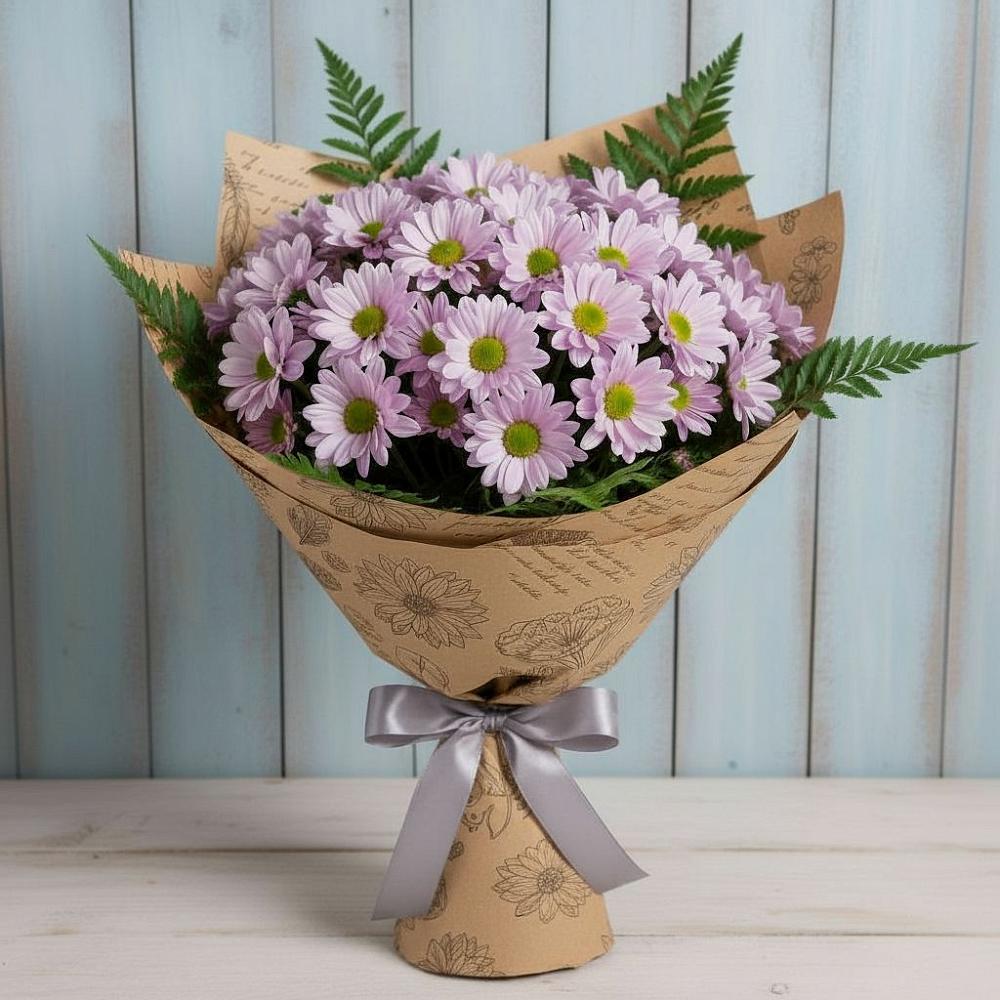 Букет цветов из: Хризантемы в Посёлок имени М. И. Калинина