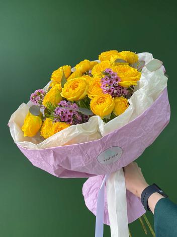 Букет Кустовые желтые розы в Посёлок имени М. И. Калинина