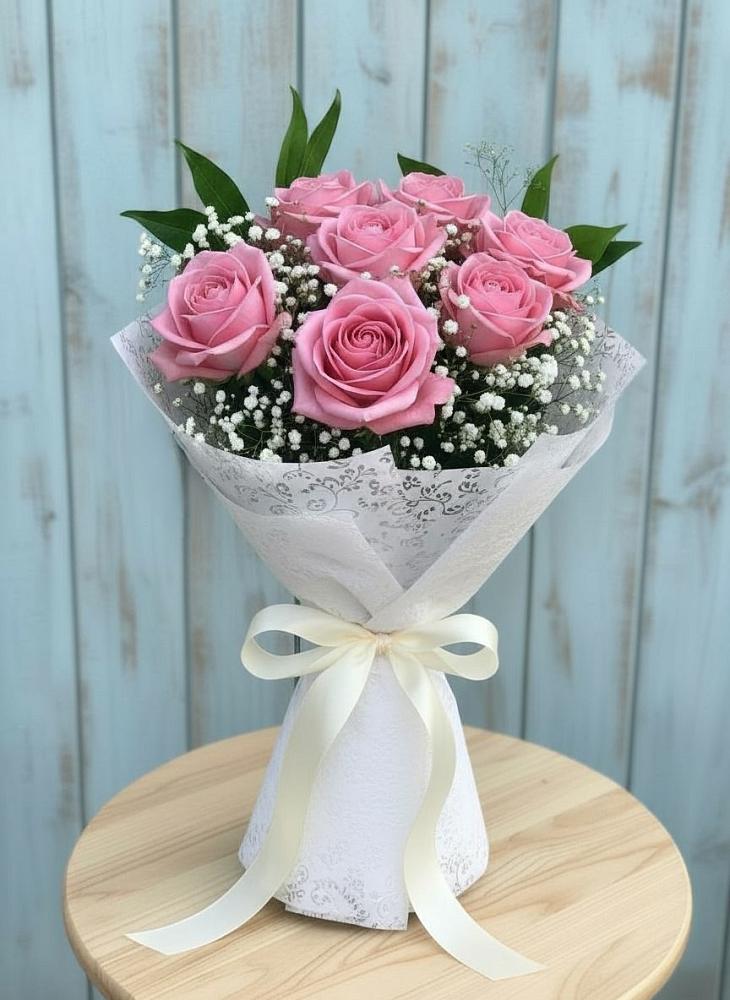 Букет цветов из: Розы в Посёлок имени М. И. Калинина