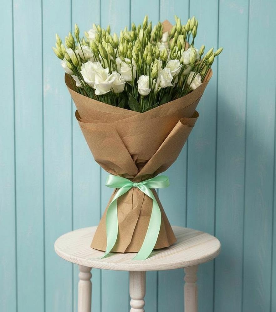 Букет цветов из: Лизиантусы в Посёлок имени М. И. Калинина