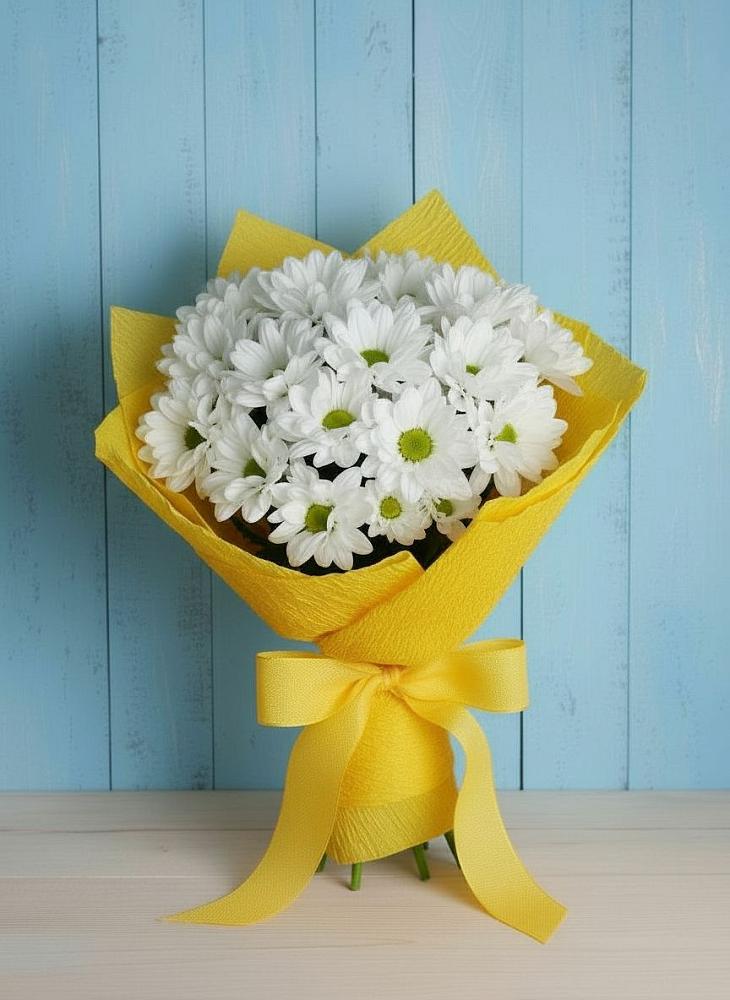 Букет цветов из: Хризантемы в Посёлок имени М. И. Калинина