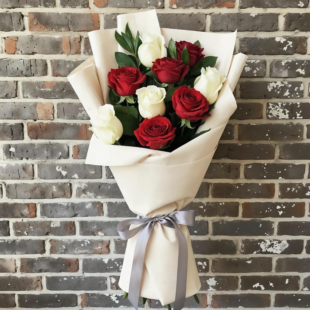 Букет цветов из: Розы в Посёлок имени М. И. Калинина