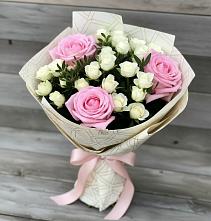 Букет цветов из:  Розы в Посёлок имени М. И. Калинина