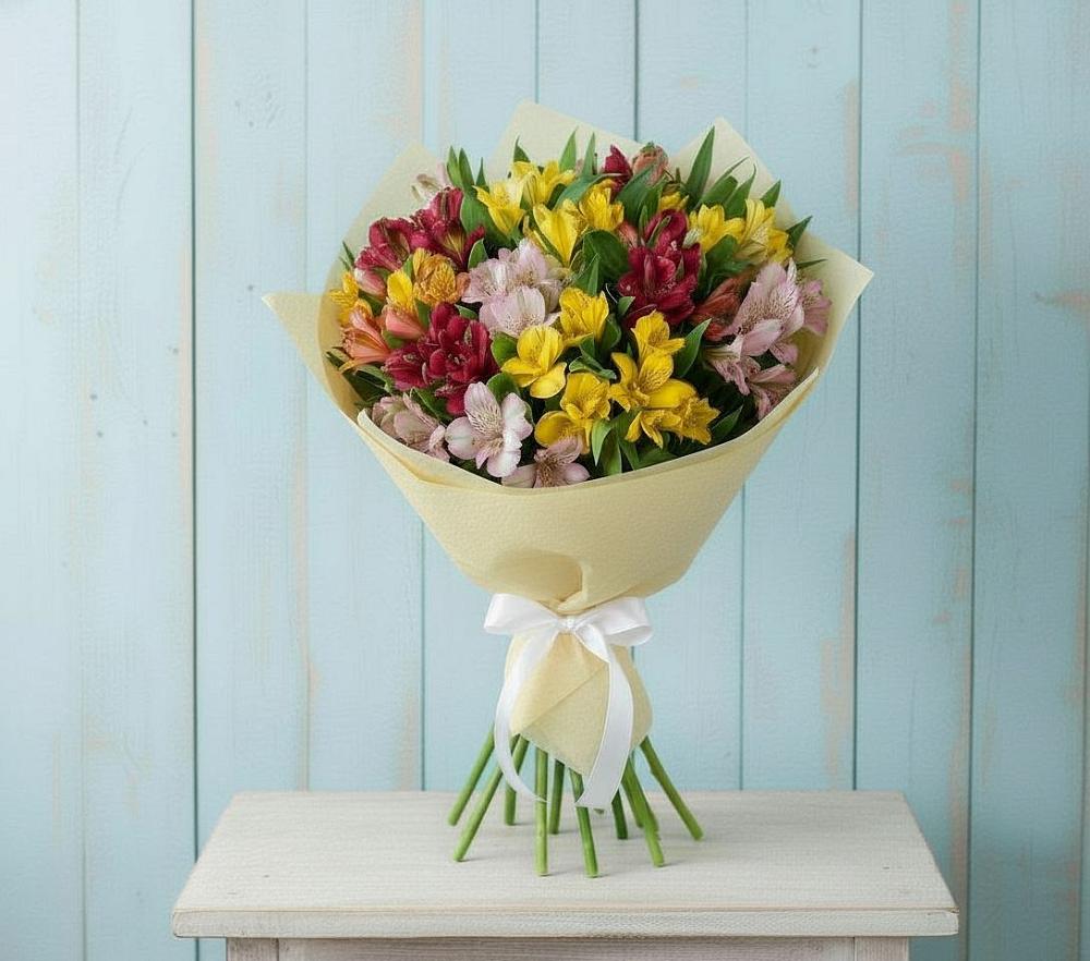 Букет цветов из: Альстромерии в Посёлок имени М. И. Калинина