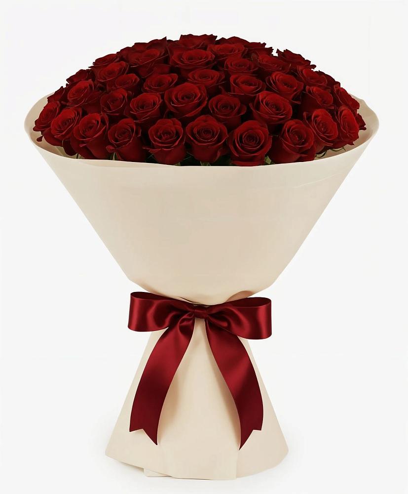 Букет 101 Бордовая роза Блэк Бакарра в Посёлок имени М. И. Калинина