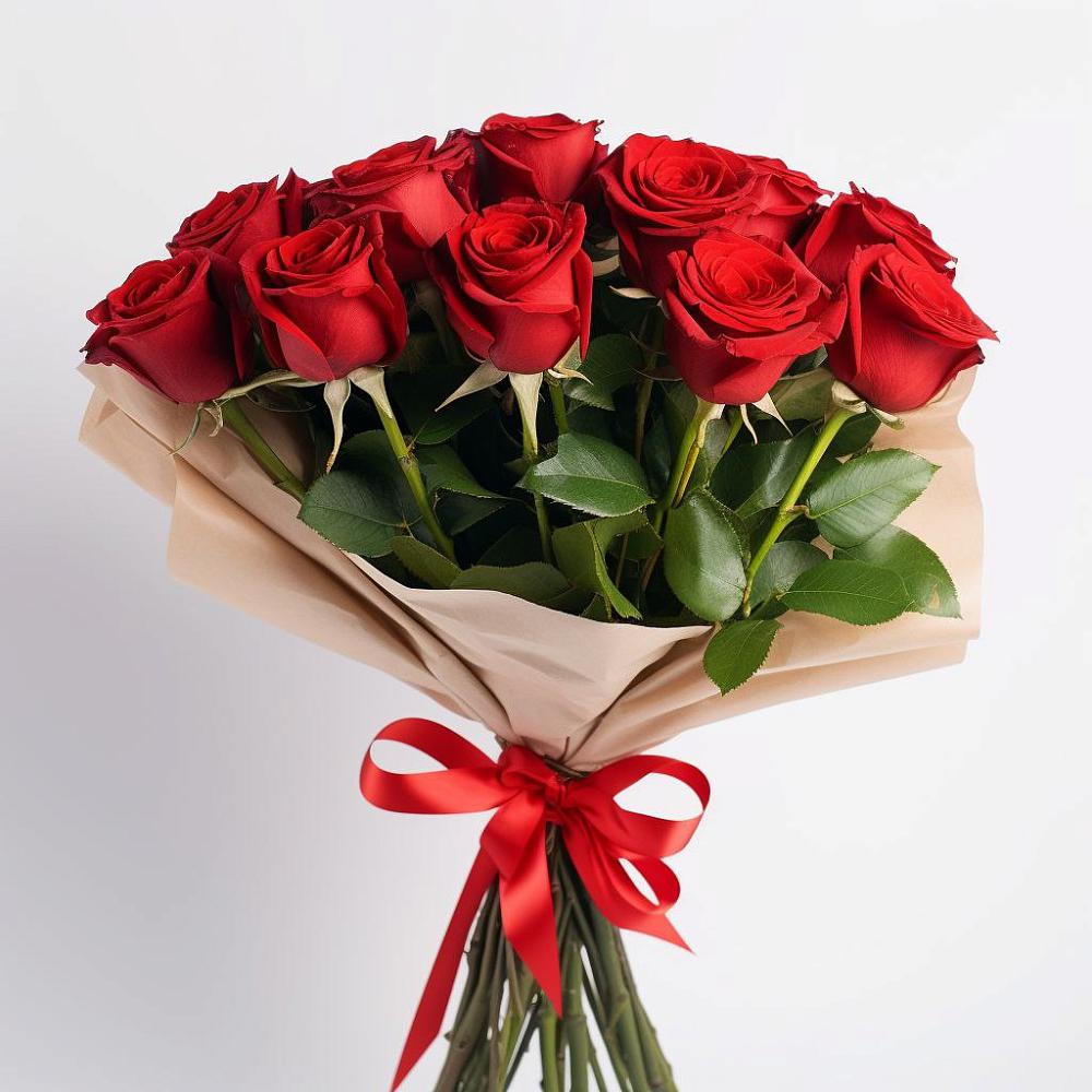 Букет 11 Красных роз Эдлесс Лав в Посёлок имени М. И. Калинина