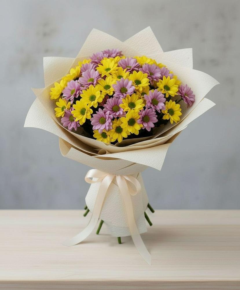 Букет цветов из: Хризантемы в Посёлок имени М. И. Калинина